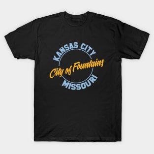 Kansas City - Baby Blue City Of Fountains T-Shirt